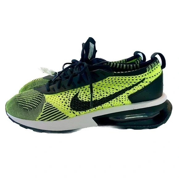 NWOB - Nike FLYKNIT Running / Walking Sneakers in WHITE/VOLT/BLACK size 8.8 - Picture 3 of 11
